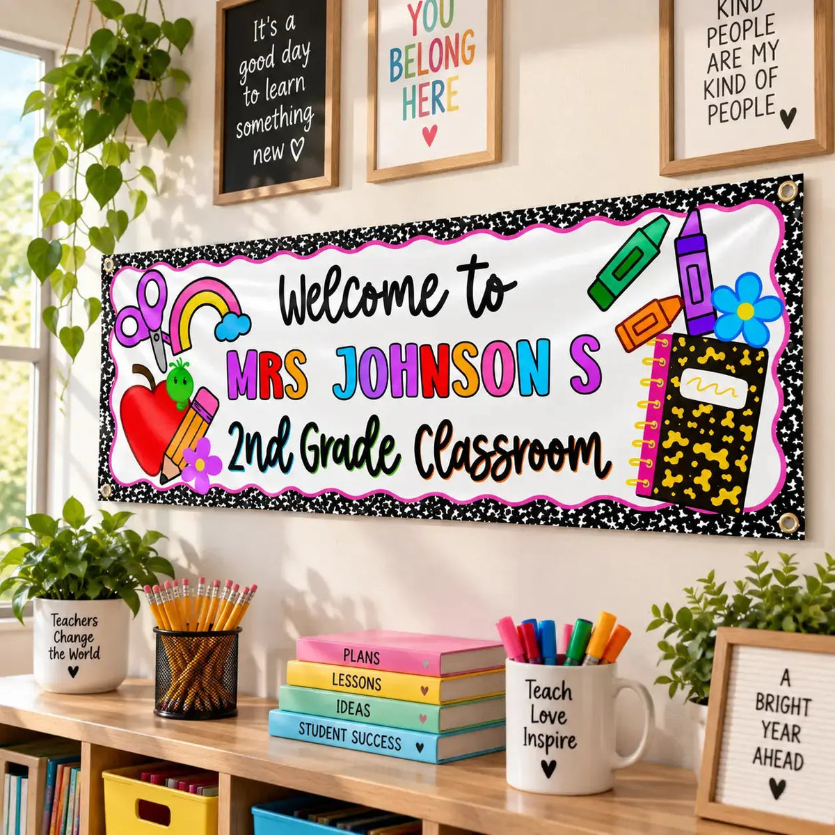 Personalized Back To School Custom Fabric Banner Duconspace