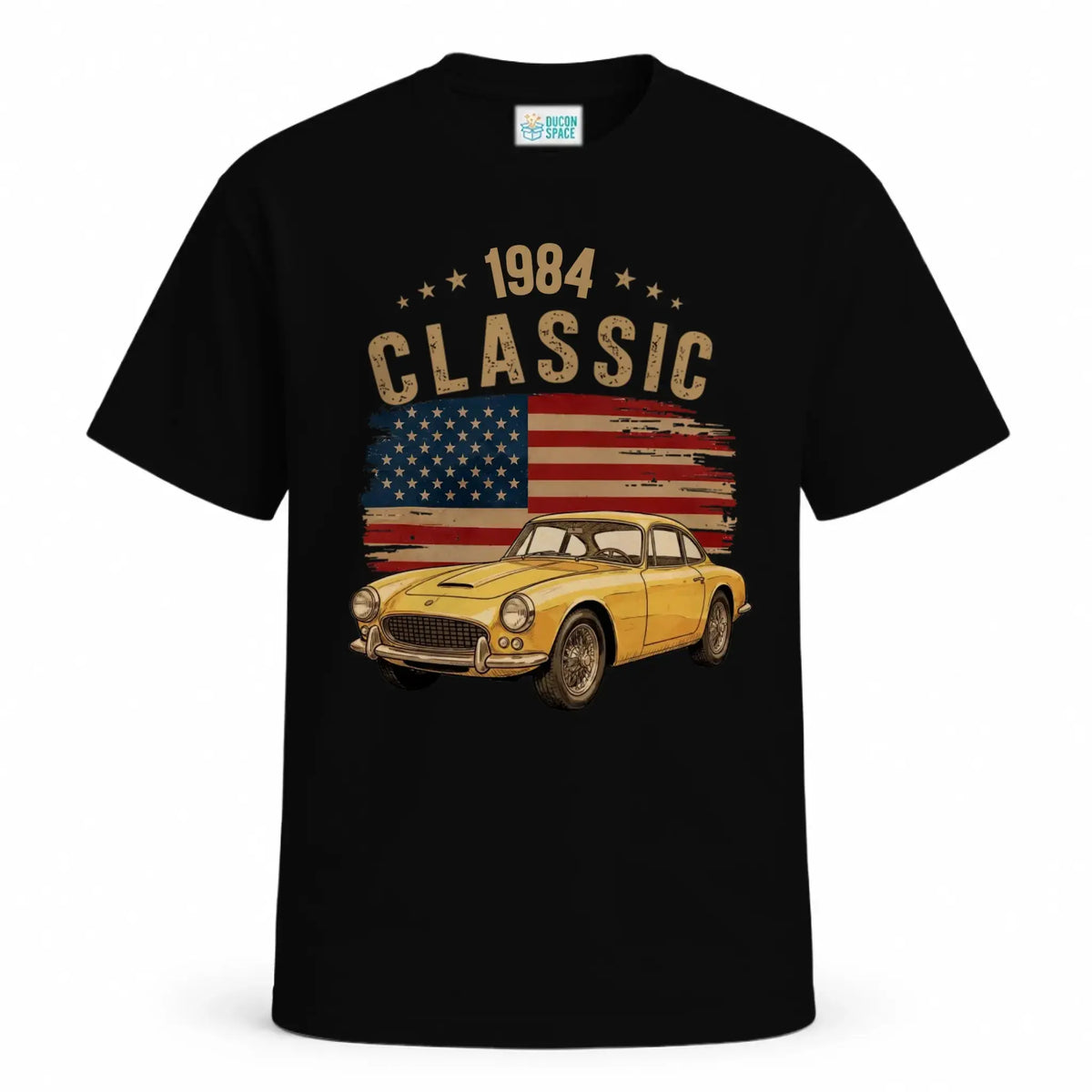 Personalized Classic Car Gift For Dad Retro T-shirt Duconspace