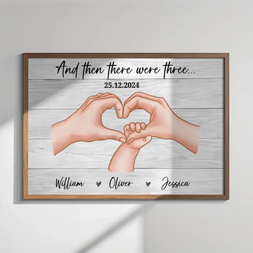 Personalized Family Hands Poster Duconspace