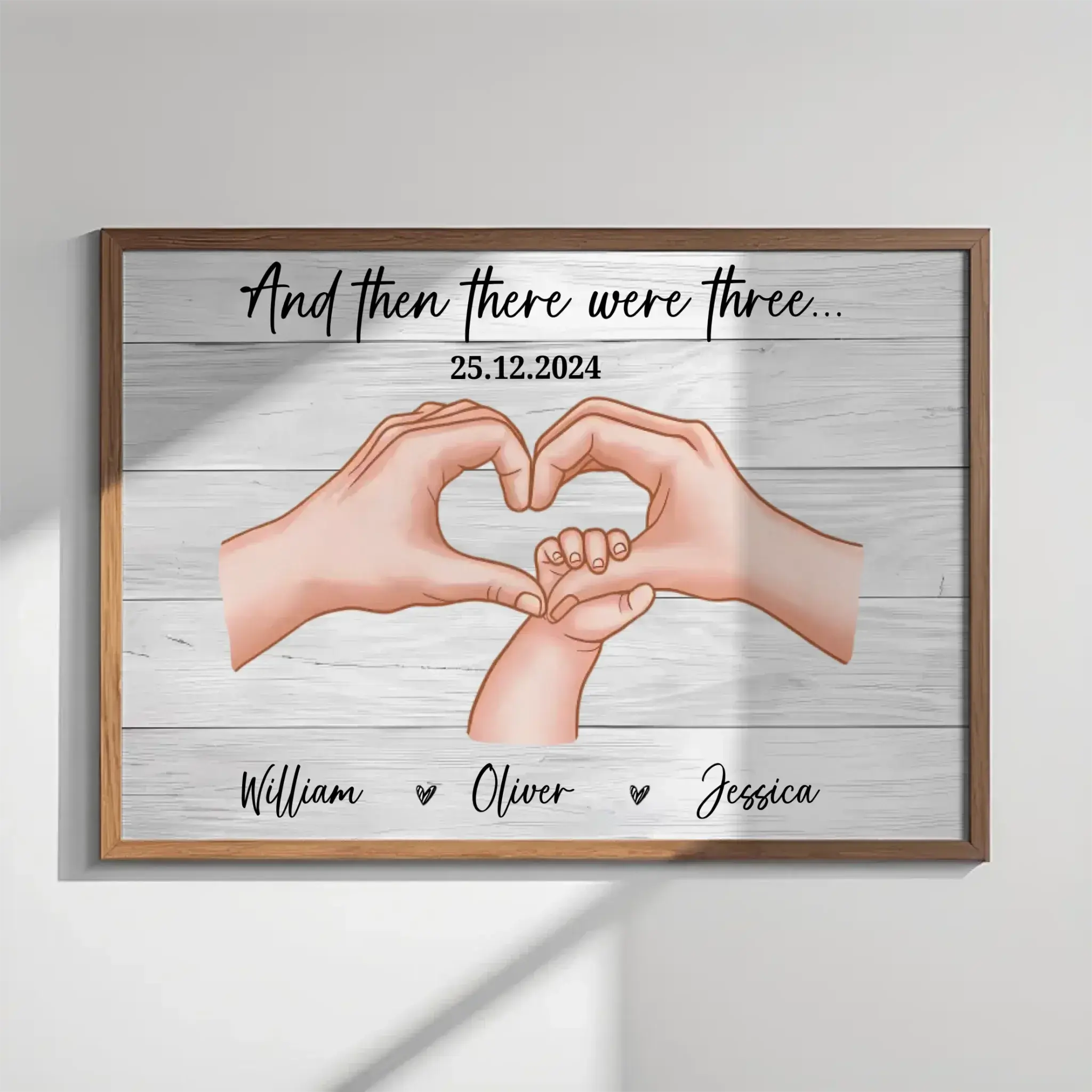Personalized Family Hands Poster