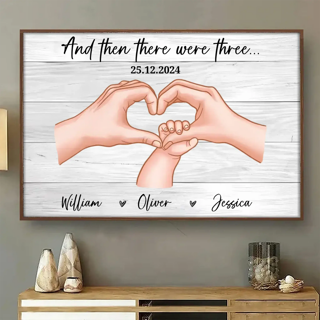 Personalized Family Hands Poster Duconspace
