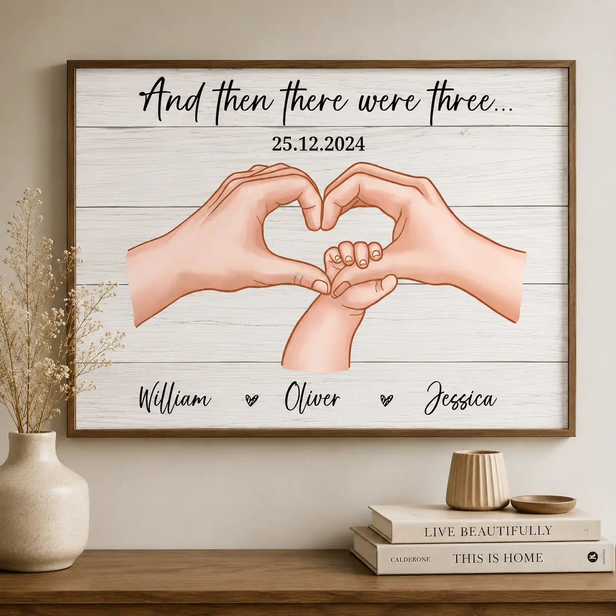 Personalized Family Hands Poster