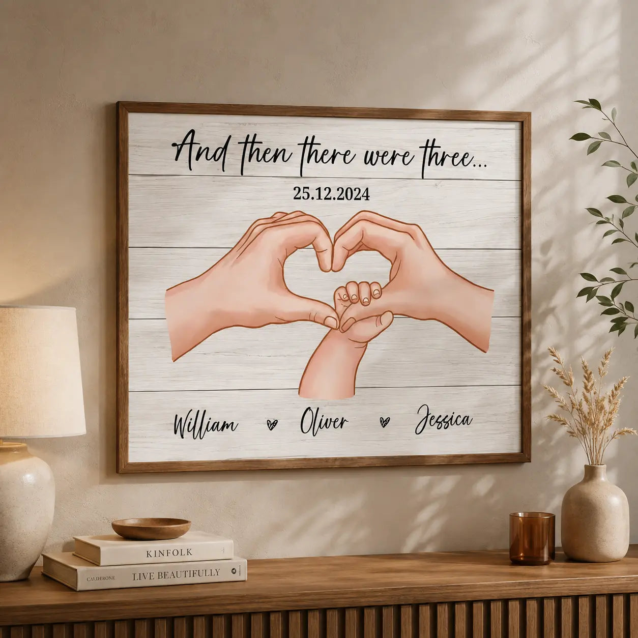 Personalized Family Hands Poster