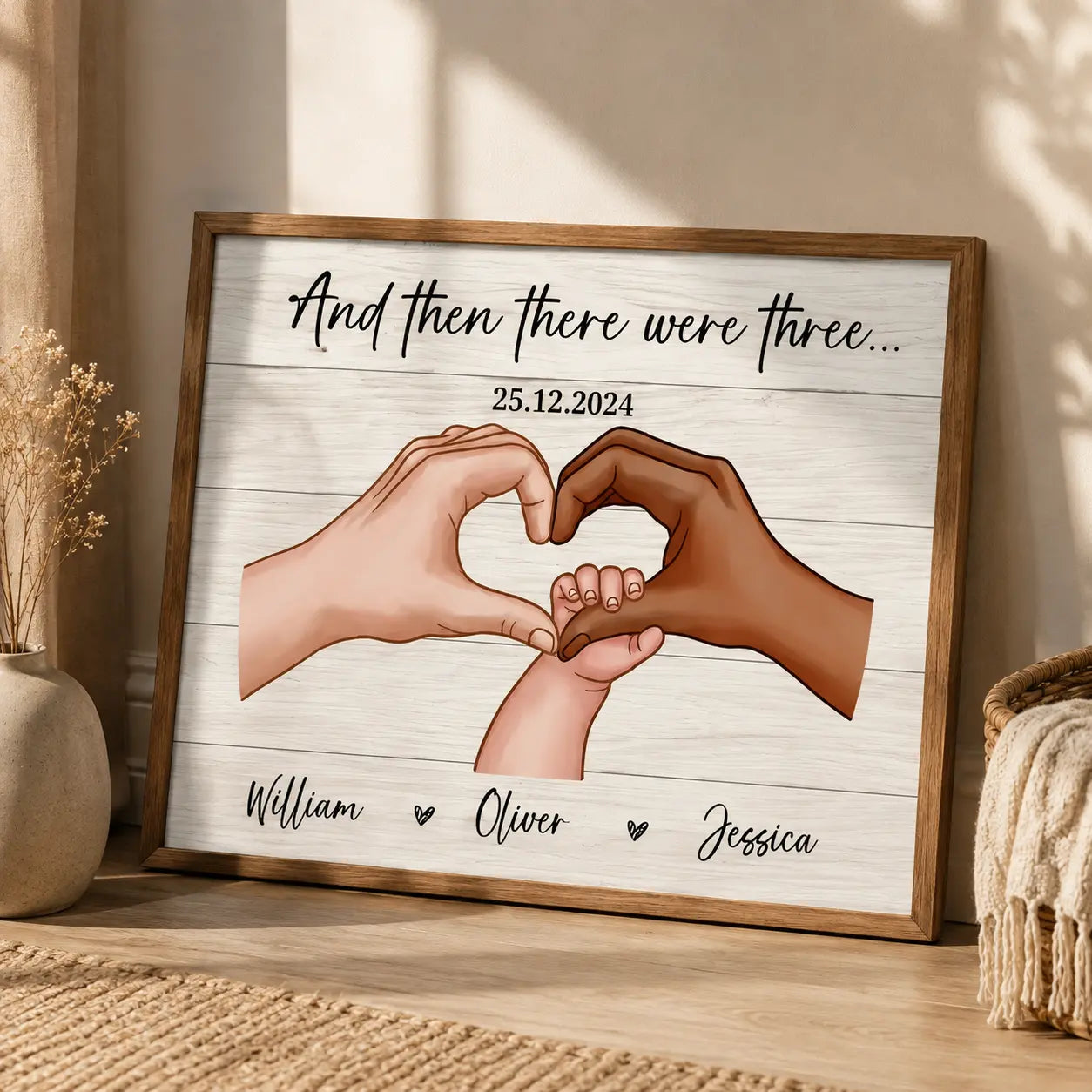 Personalized Family Hands Poster