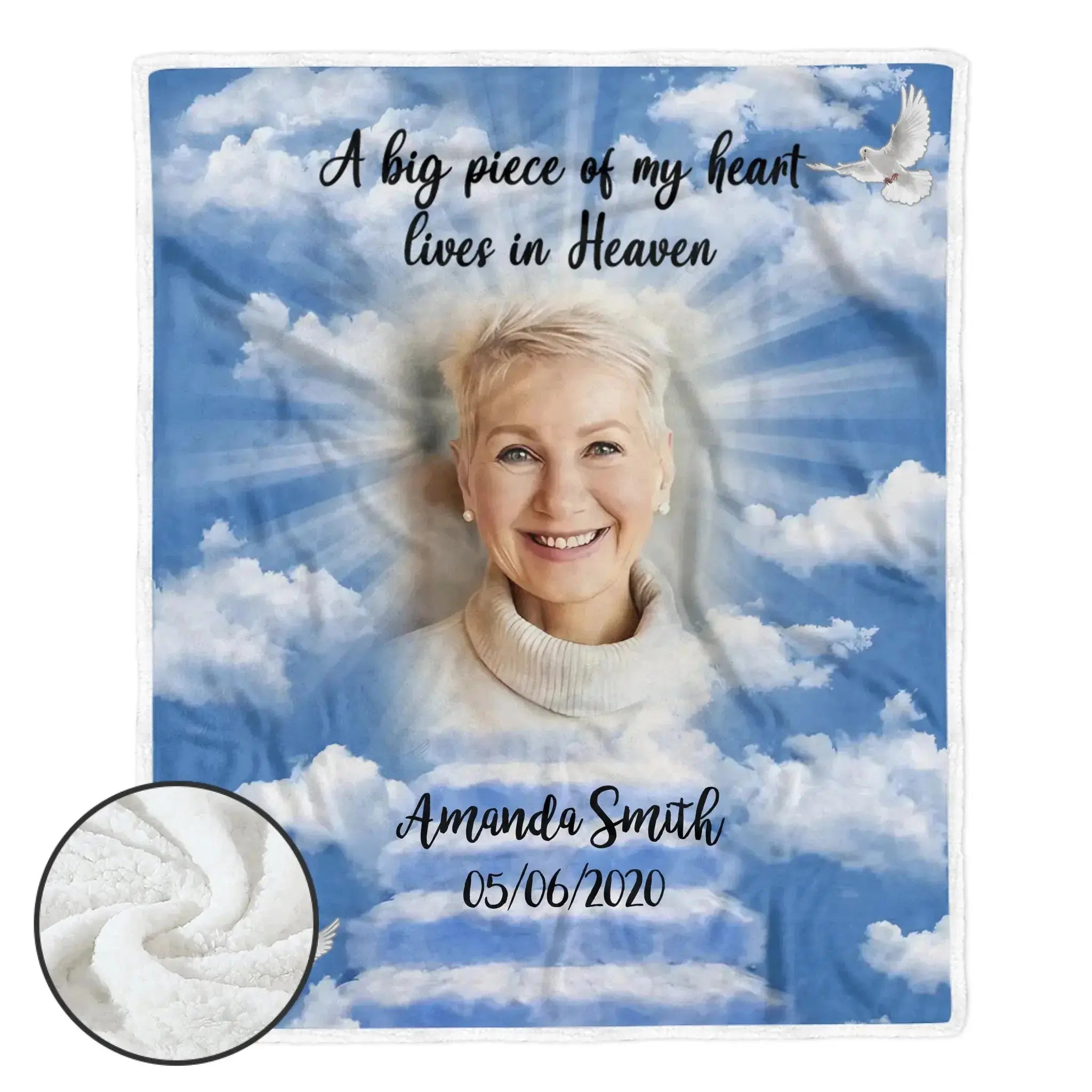 Personalized Memorial Photo Velvet Blanket