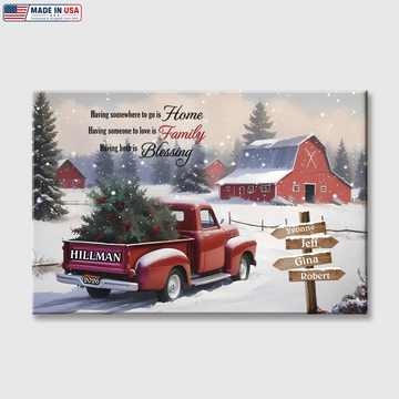 Personalized Name Truck Poster Gift For Family