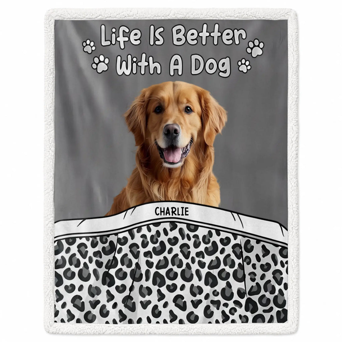 Personalized Pet Photo Gift For Pet Lover Sherpa Blanket Duconspace
