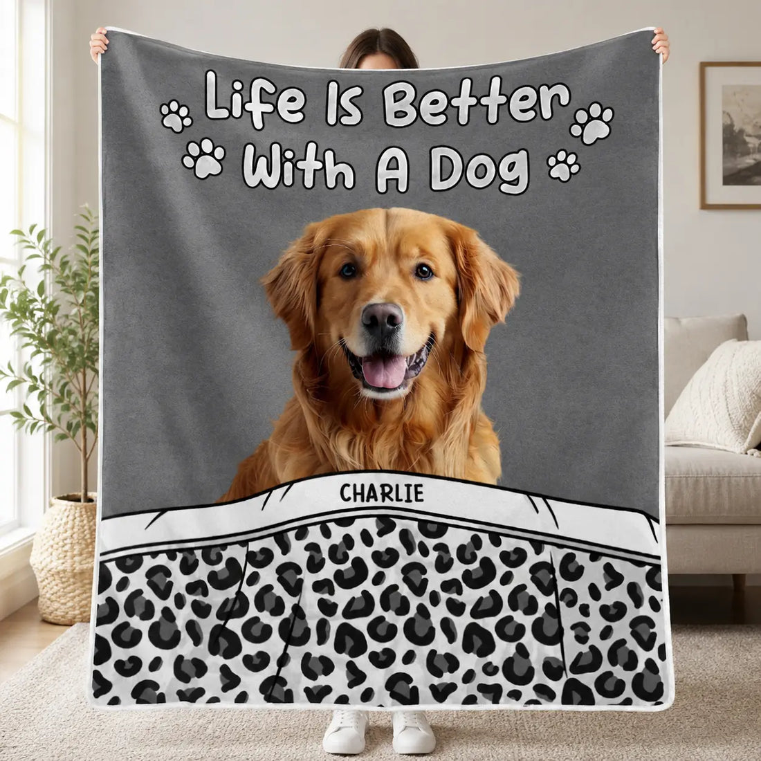 Personalized Pet Photo Gift For Pet Lover Sherpa Blanket Duconspace