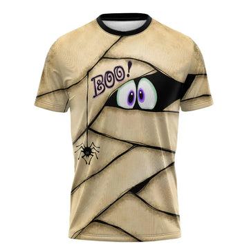 Personalized Spooky Eyes Halloween AOP T-shirt Duconspace