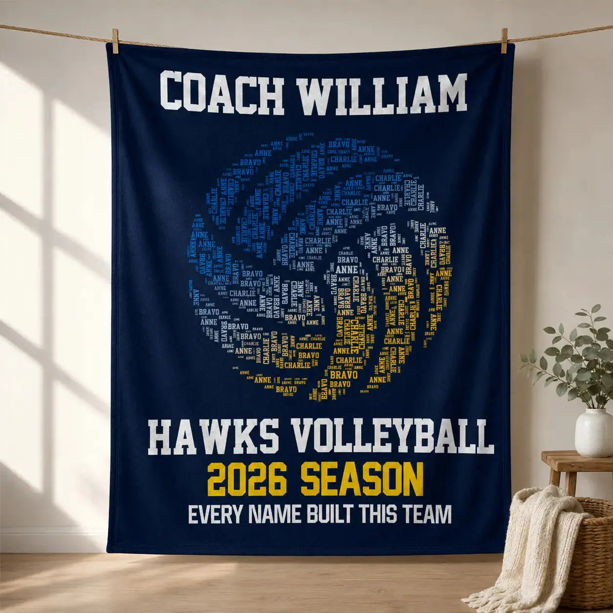 Personalized Sport Coach Custom Design Blanket Gift Duconspace