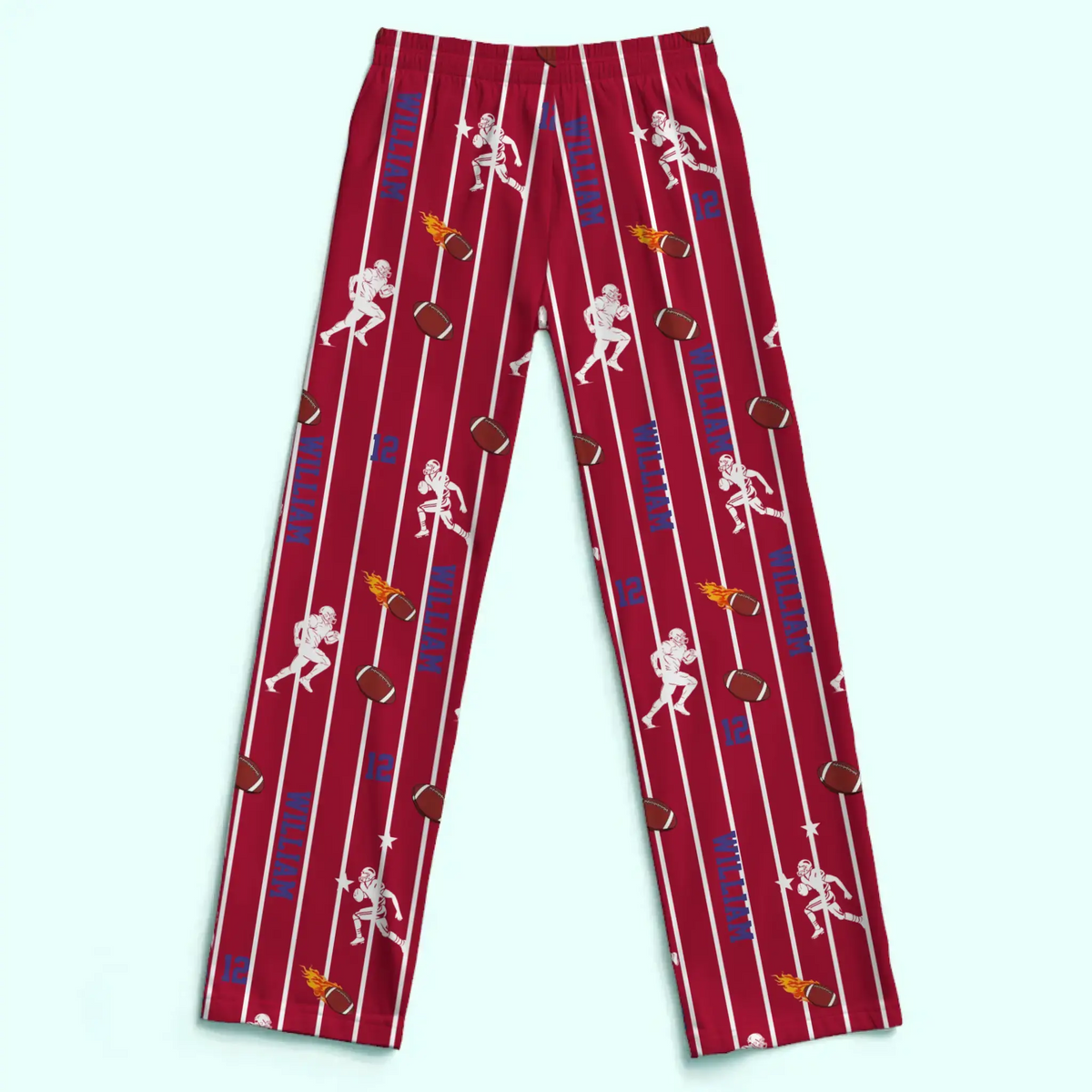 Personalized Sport Name Number Custom Pajama Pant Duconspace
