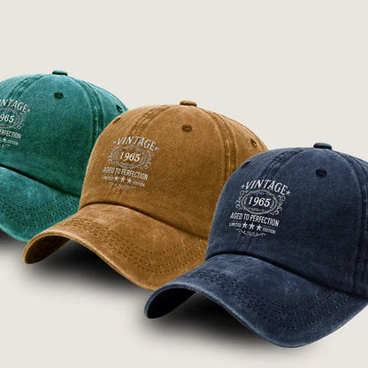 Personalized 60th Birthday Gifts For Dad - Washed Denim Cap