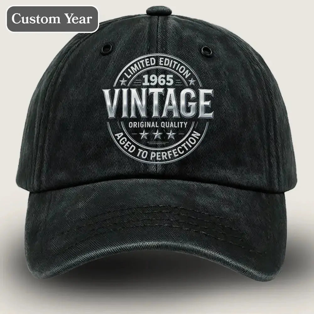 Personalized 60th Birthday Gifts For Husband - Washed Denim Cap Duconspace