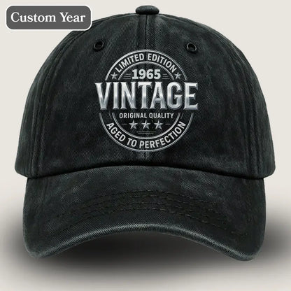 Personalized 60th Birthday Gifts For Husband - Washed Denim Cap