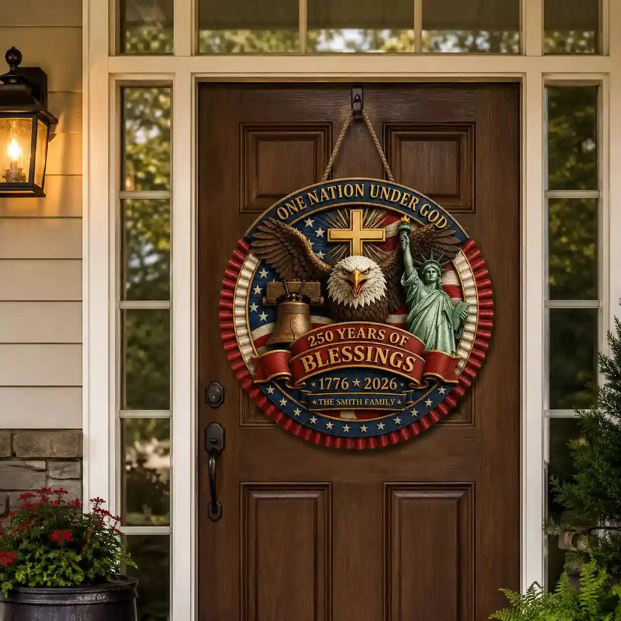 Personalized America 250 Christian Wood Sign Gifts Duconspace