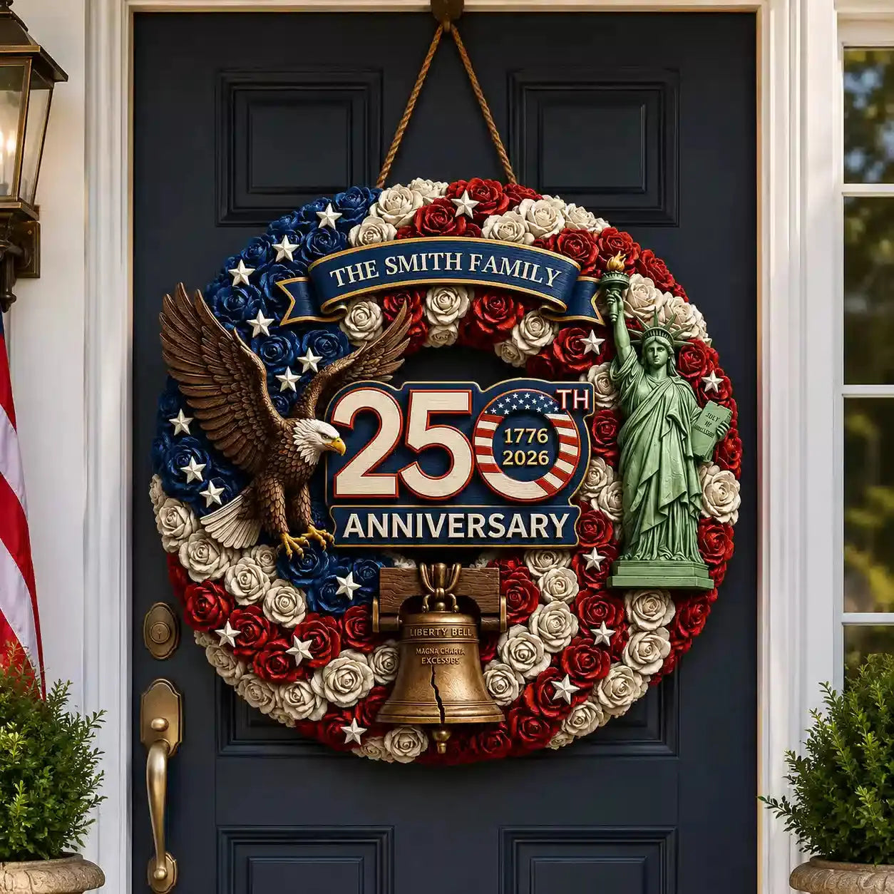 Personalized America 250 Wood Sign For Family Gift Duconspace
