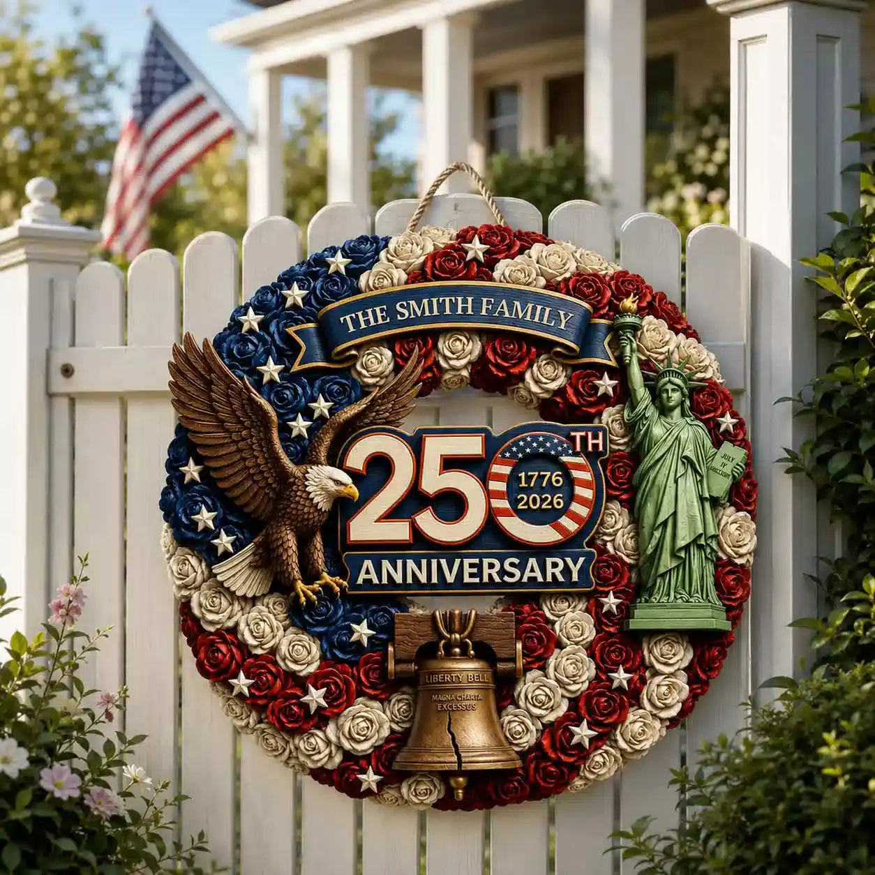 Personalized America 250 Wood Sign For Family Gift Duconspace