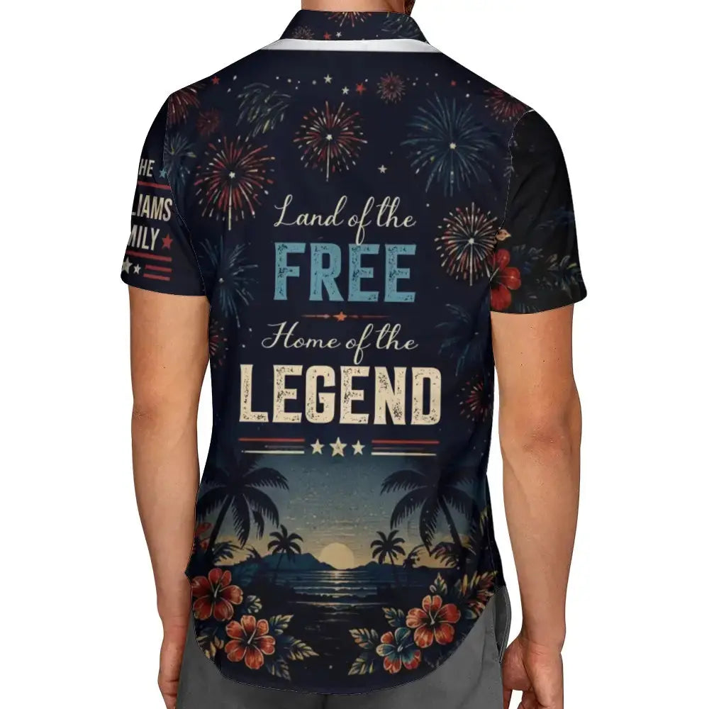 Personalized American Legend Dad Grandpa Hawaiian Shirt Duconspace
