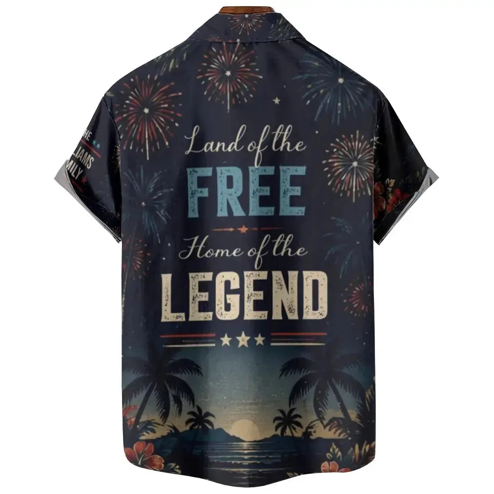 Personalized American Legend Dad Grandpa Hawaiian Shirt Duconspace