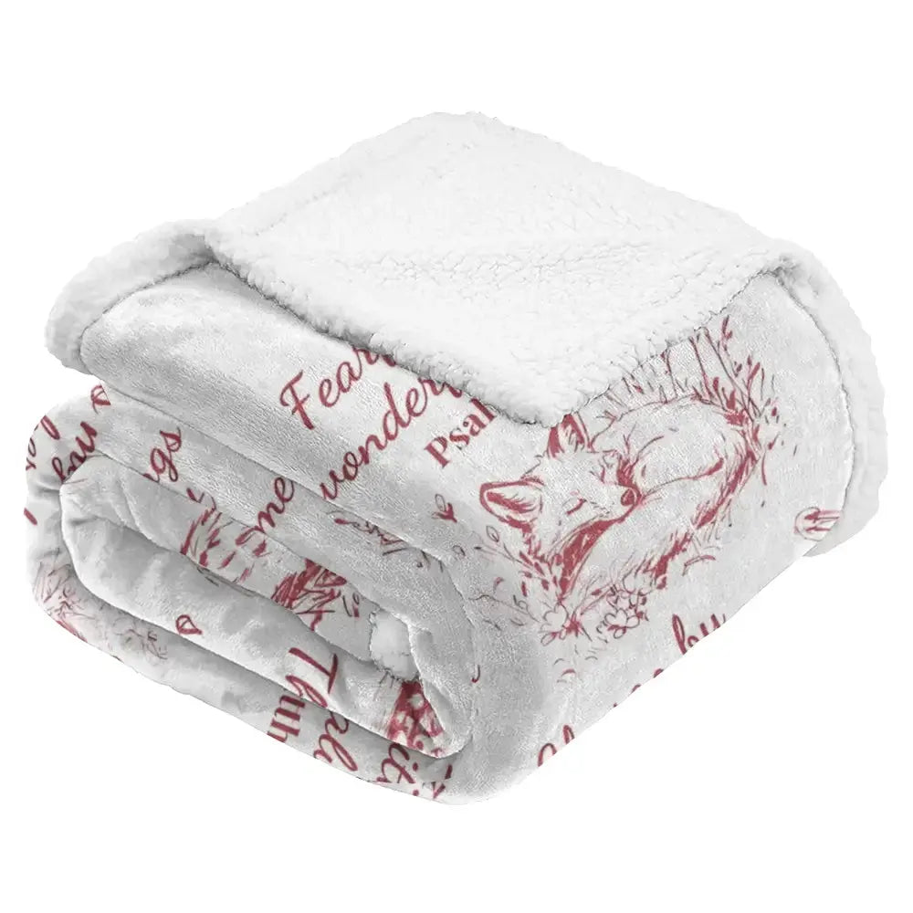 Personalized Baby Name Bible Verse Woodland Blanket Duconspace