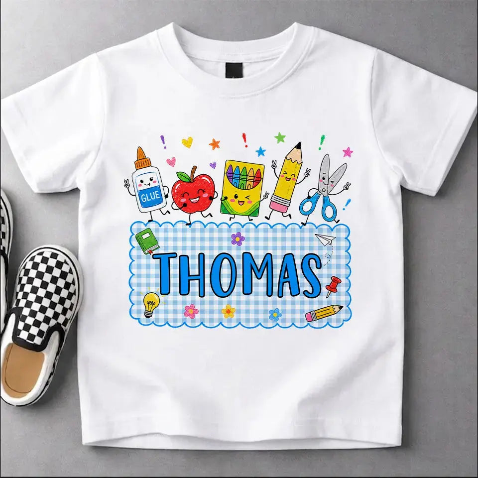Personalized Back to School Kids Youth Shirt with Name