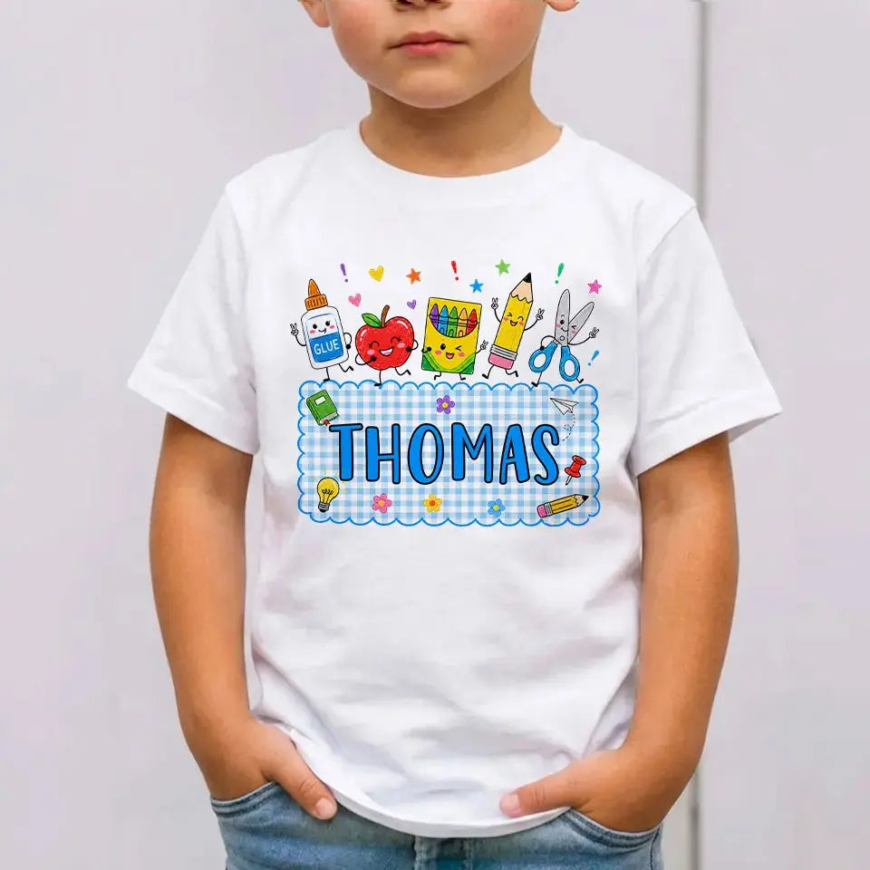 Personalized Back to School Kids Youth Shirt with Name