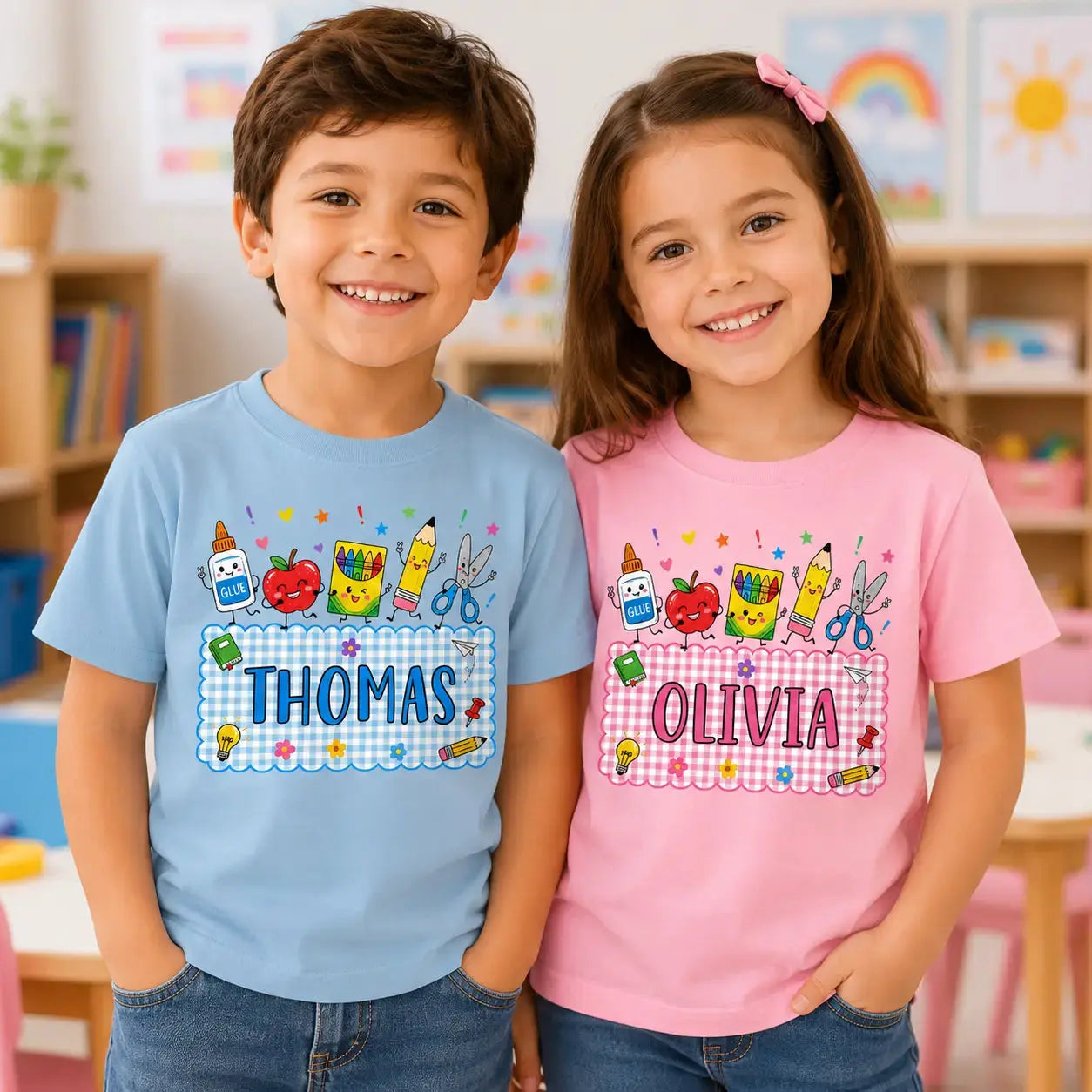 Personalized Back to School Kids Youth Shirt with Name
