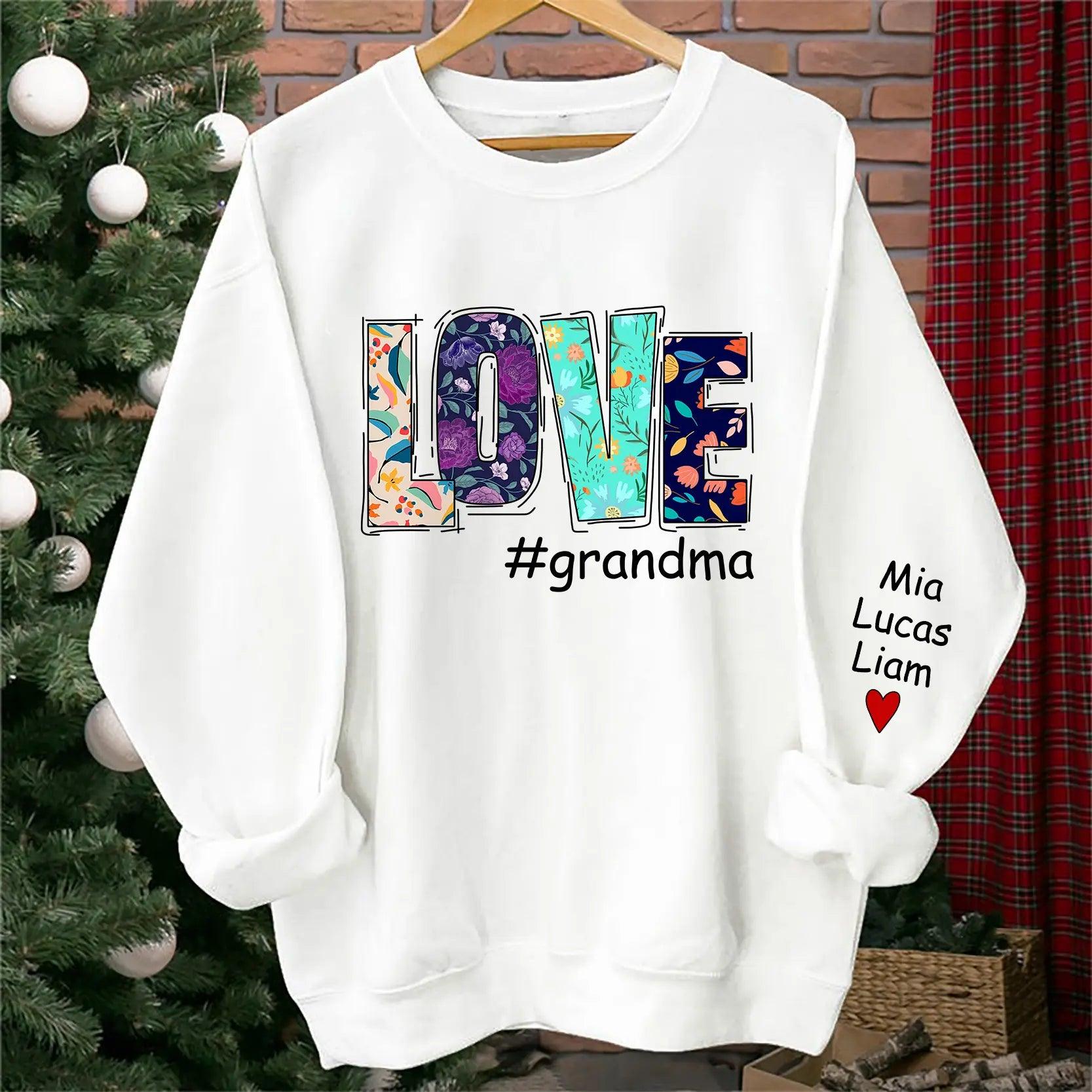 Personalized Christmas Love Nana Life Sweatshirt & Hoodie, 2025 Custom Nana Claus Sweatshirt, Grandma Christmas Sweatshirt & Hoodie