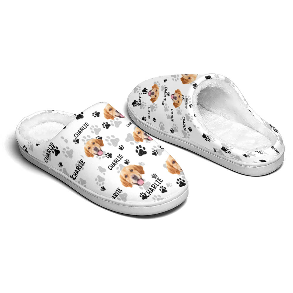 Personalized Christmas Slippers with Custom Pet Photos – Perfect Gift for Dog & Cat Lovers