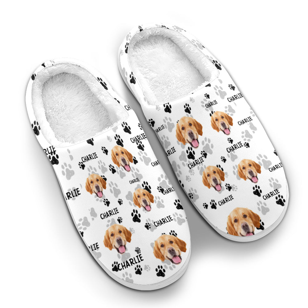 Personalized Christmas Slippers with Custom Pet Photos – Perfect Gift for Dog & Cat Lovers