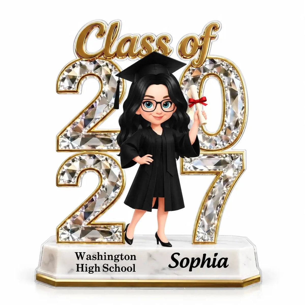 Personalized Class Of 2027 Graduation Acrylic Plaque Duconspace