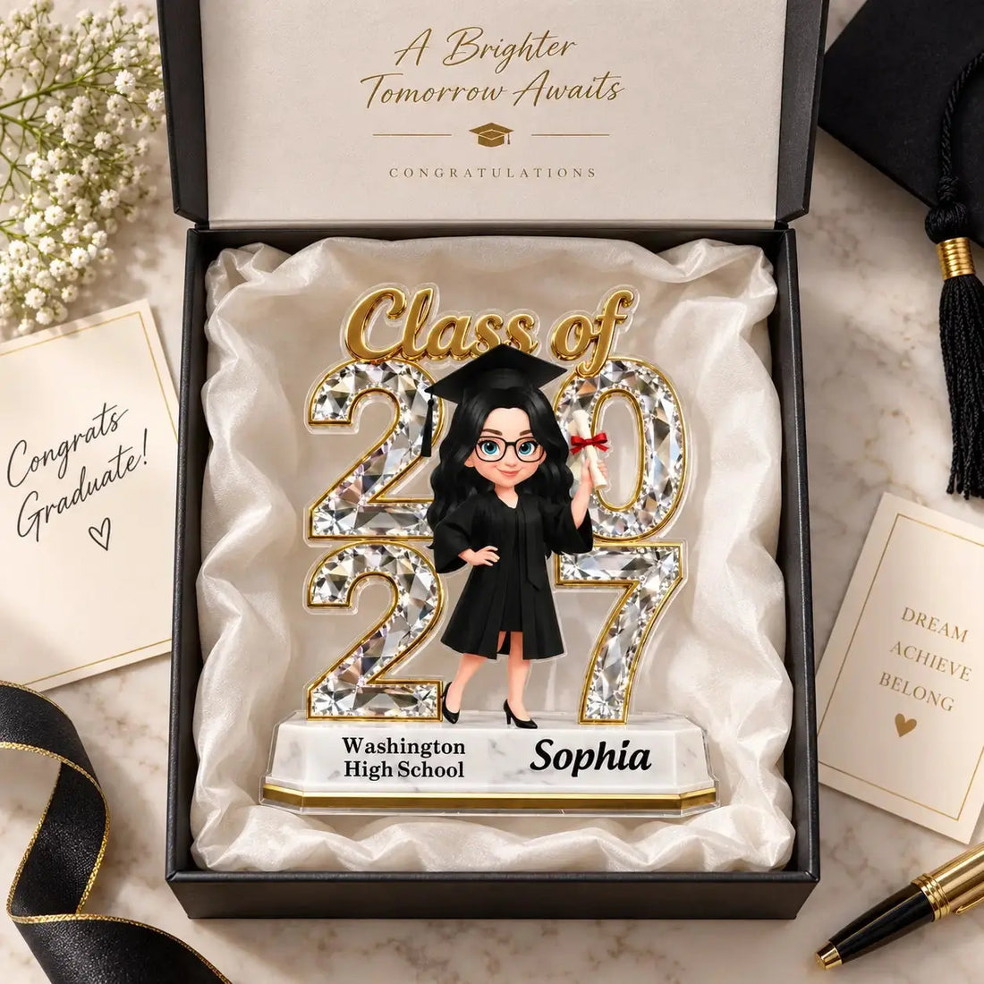 Personalized Class Of 2027 Graduation Acrylic Plaque Duconspace