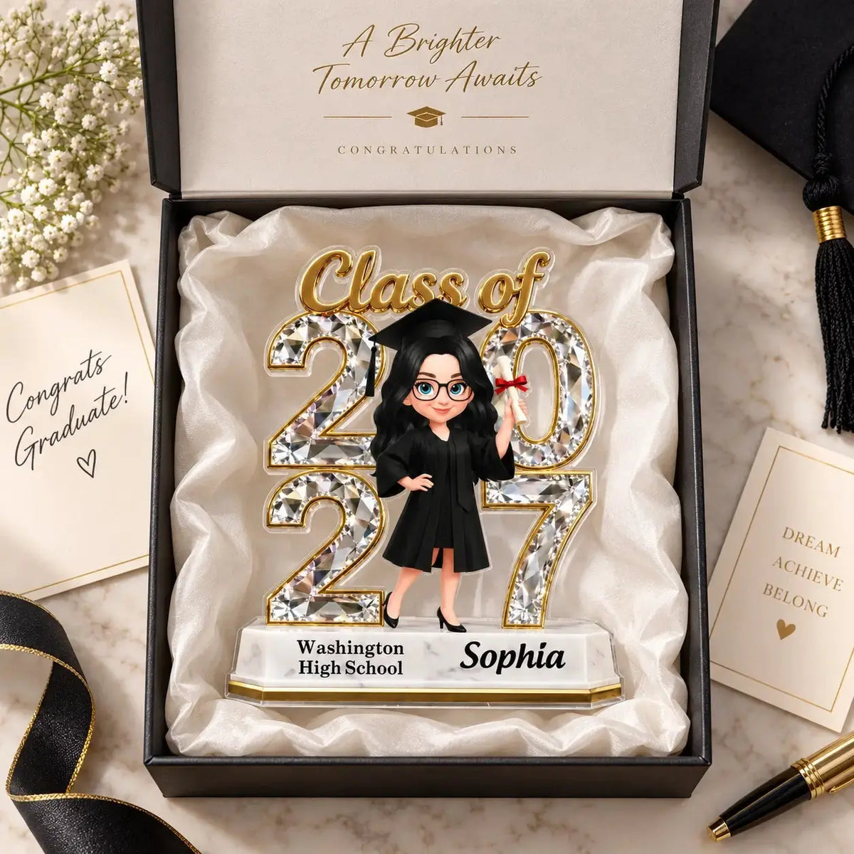 Personalized Class Of 2027 Graduation Acrylic Plaque Duconspace