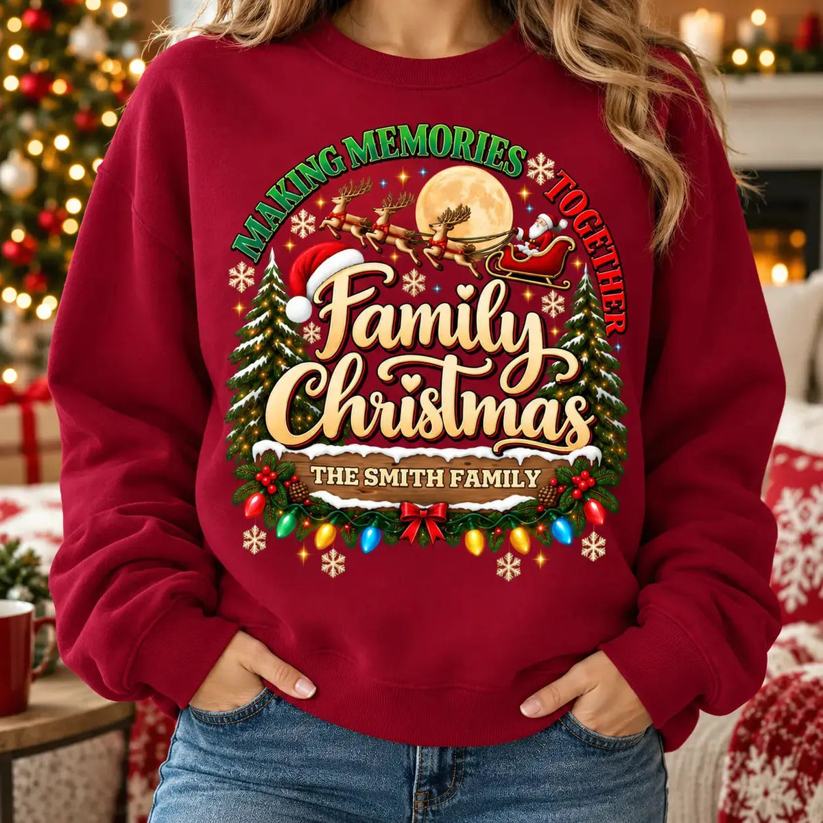 Personalized Family Christmas 2026 Sweater Duconspace