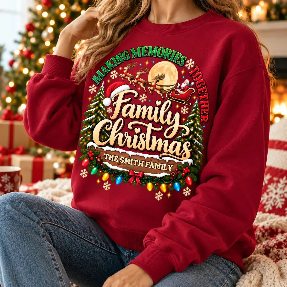 Personalized Family Christmas 2026 Sweater Duconspace