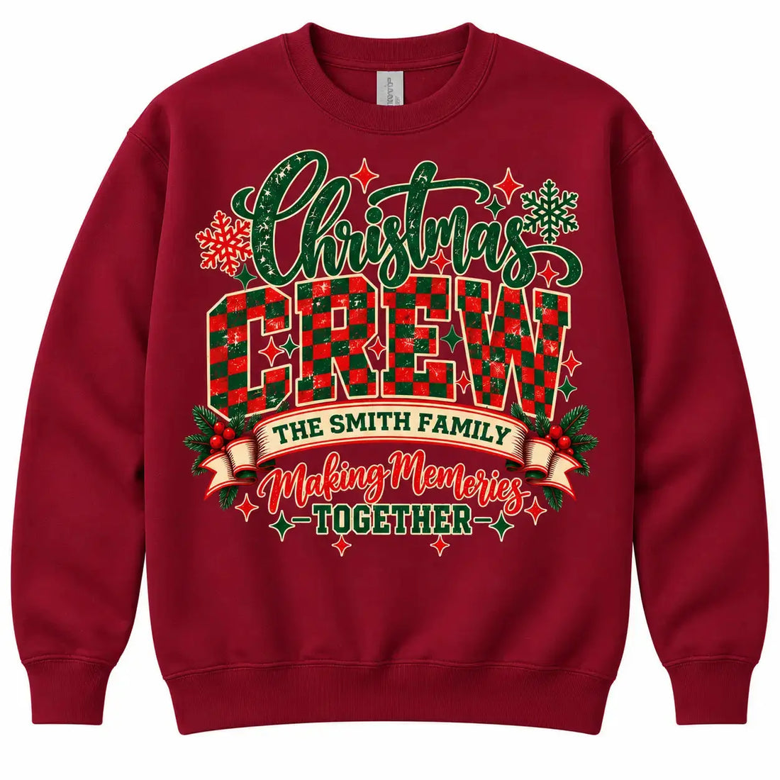 Personalized Family Christmas Crew Sweatshirt Duconspace