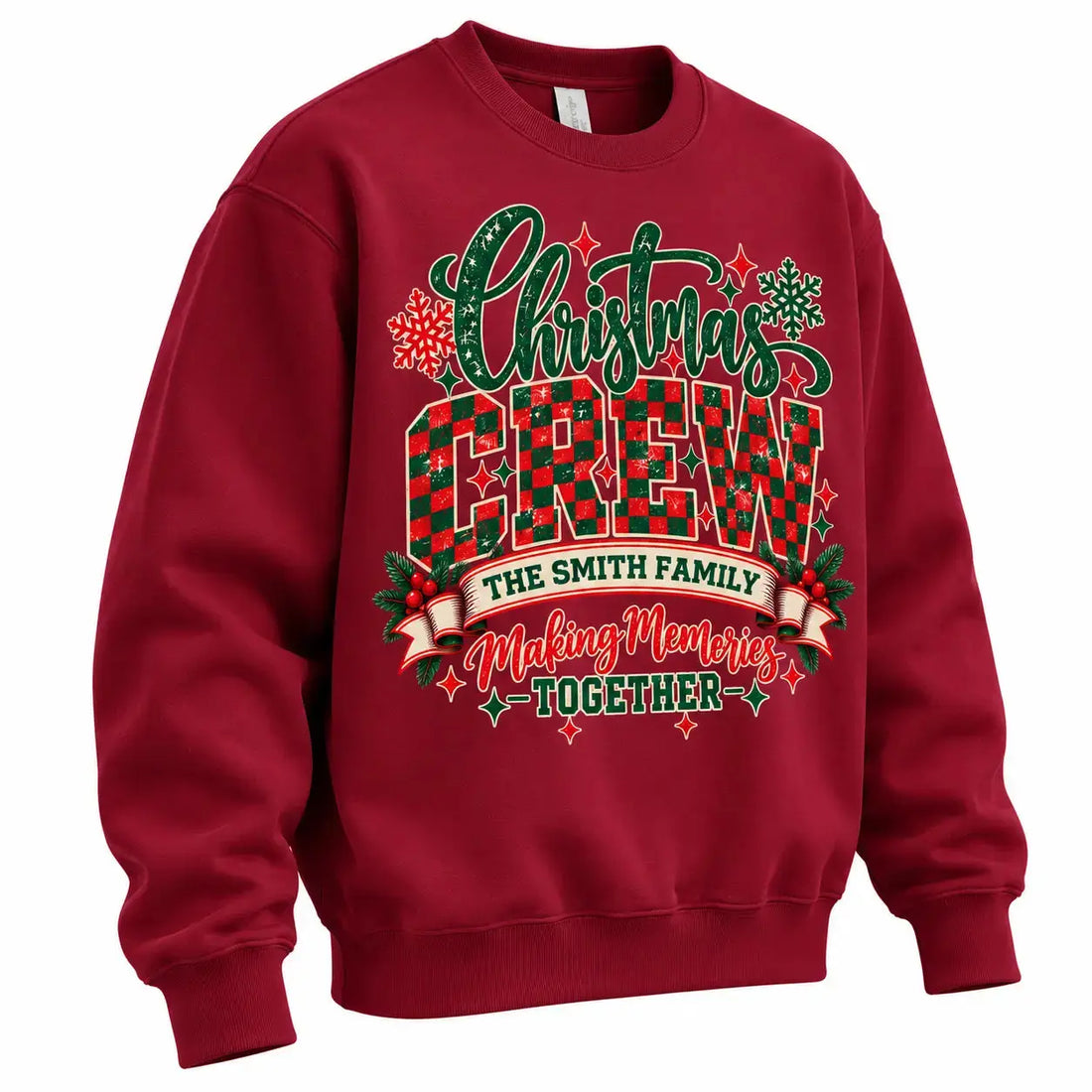 Personalized Family Christmas Crew Sweatshirt Duconspace
