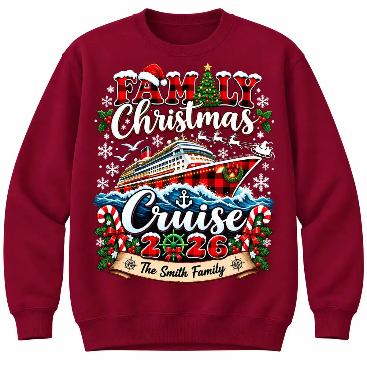 Personalized Family Christmas Cruise 2026 Shirt Duconspace