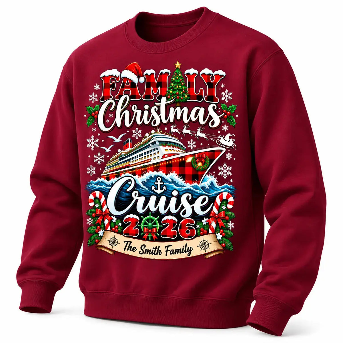 Personalized Family Christmas Cruise 2026 Shirt Duconspace