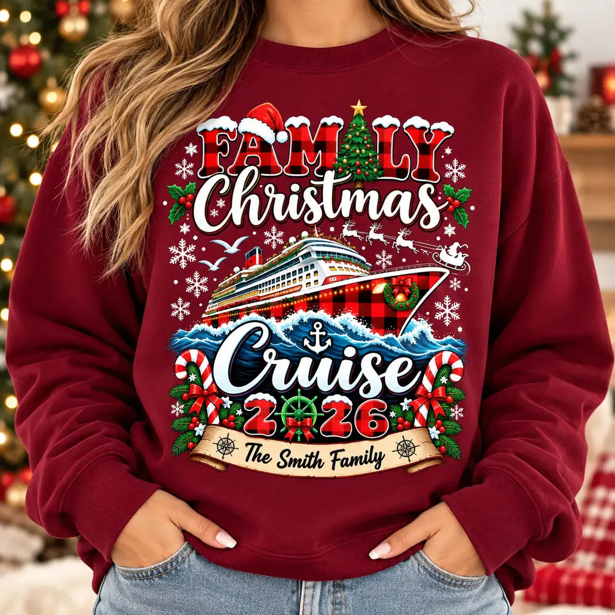 Personalized Family Christmas Cruise 2026 Shirt Duconspace