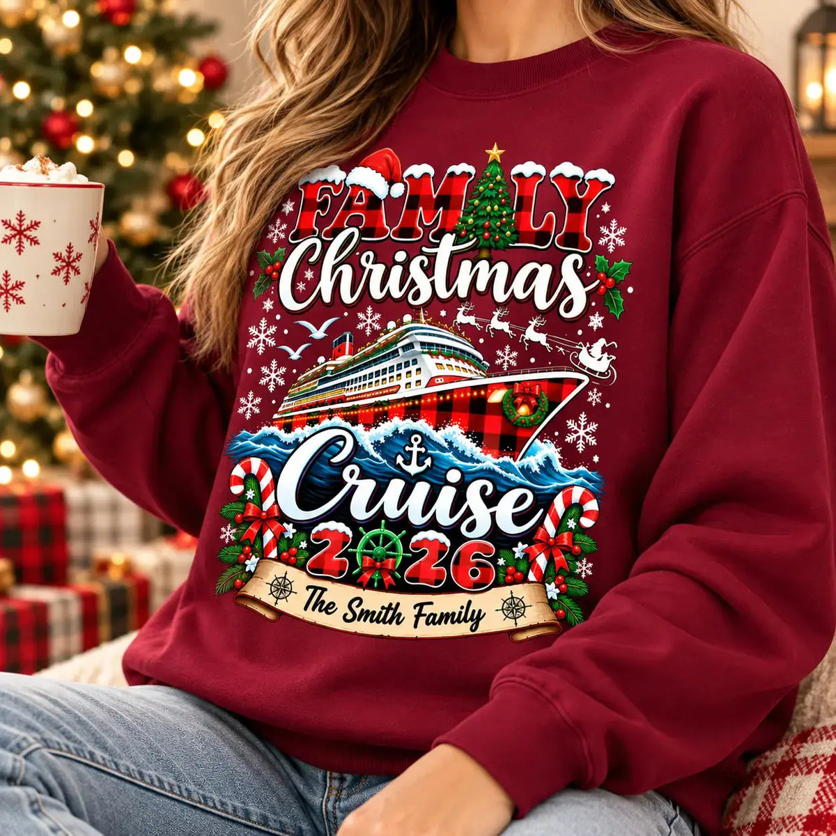 Personalized Family Christmas Cruise 2026 Shirt Duconspace