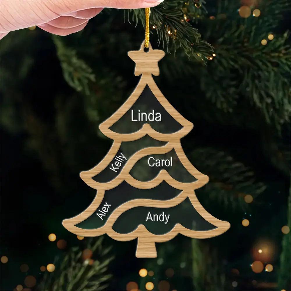 Personalized Family Christmas Ornament - Custom Acrylic Shape - Perfect Christmas Gift for Family Members