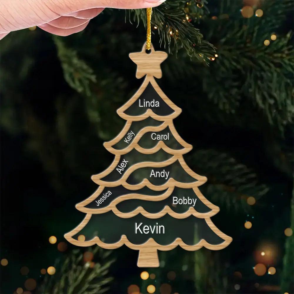 Personalized Family Christmas Ornament - Custom Acrylic Shape - Perfect Christmas Gift for Family Members