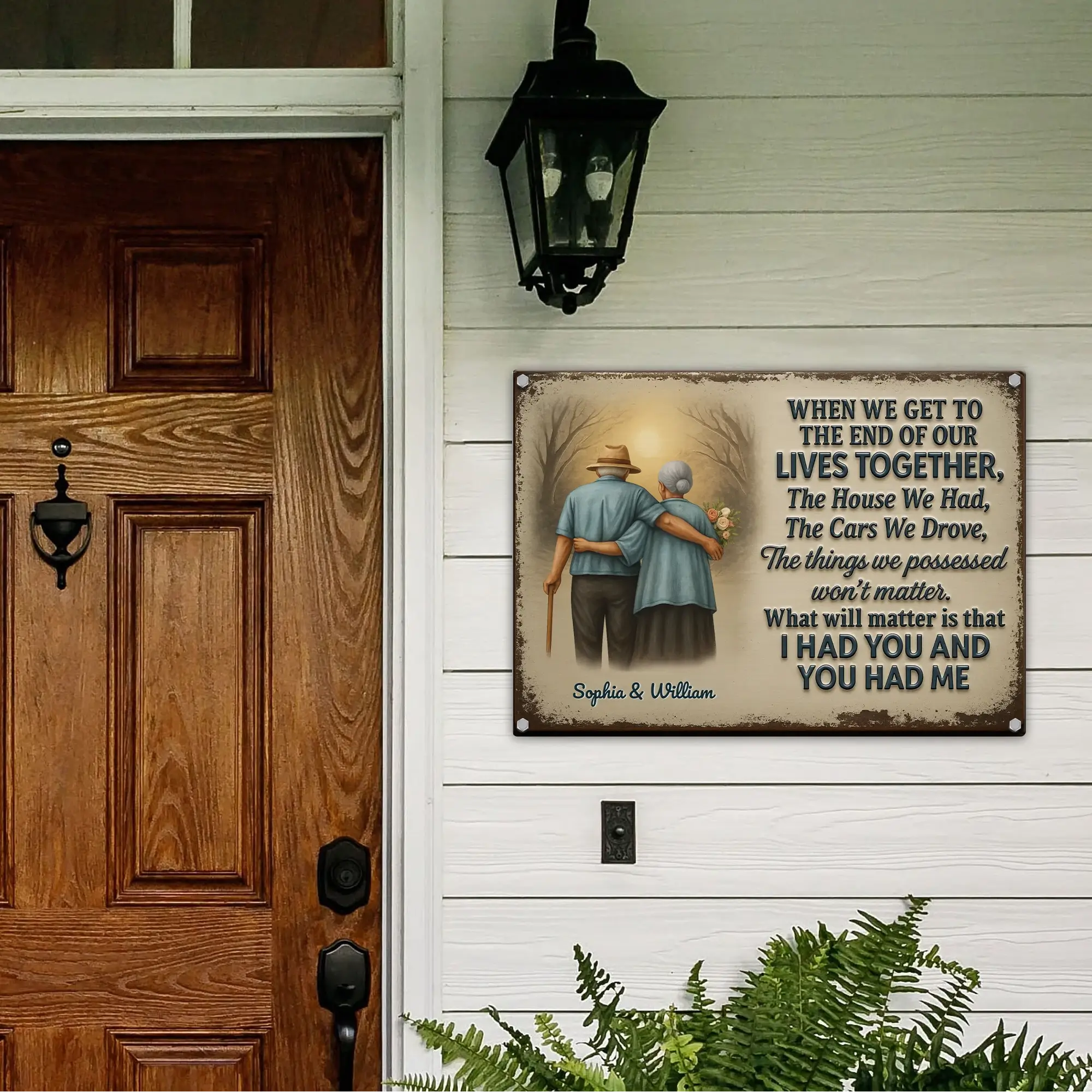 Personalized Family Old Couple When We Get Customized Metal Sign