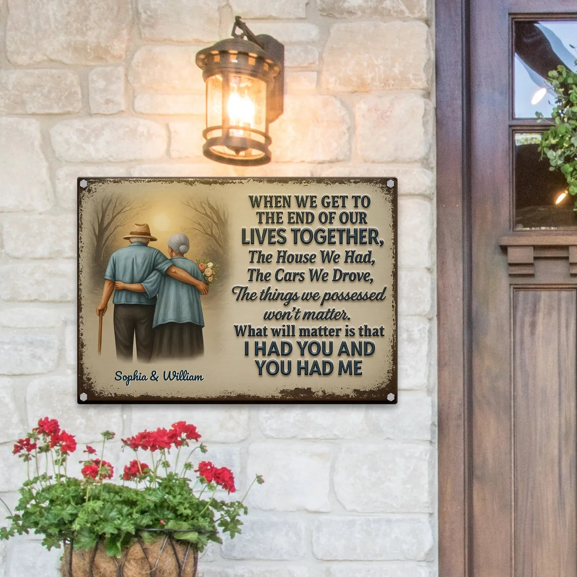 Personalized Family Old Couple When We Get Customized Metal Sign