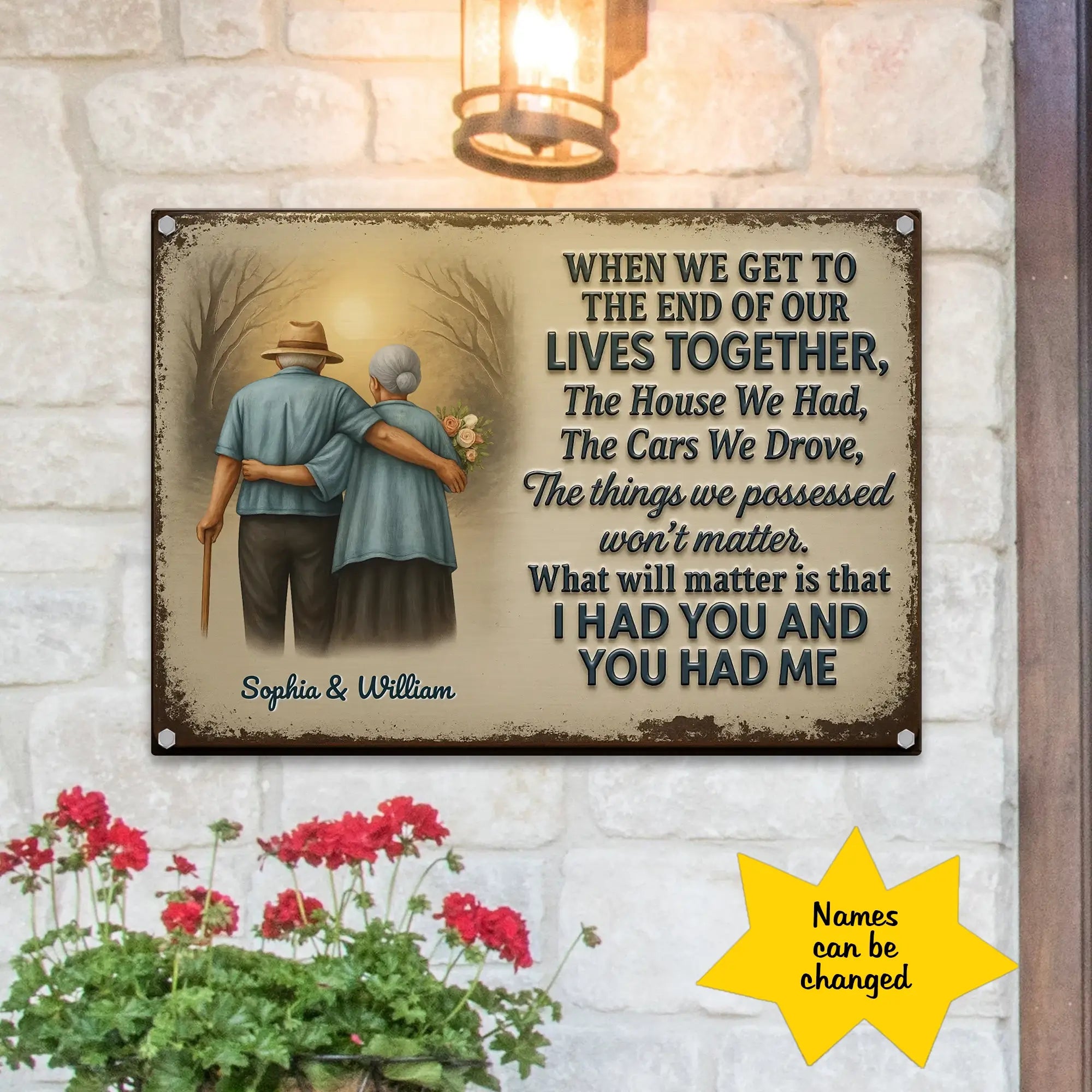 Personalized Family Old Couple When We Get Customized Metal Sign