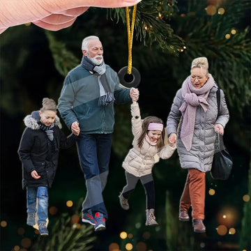 Personalized Family Photo Ornament – Custom Wood or Acrylic Ornament – Perfect Christmas Gift for Family Members