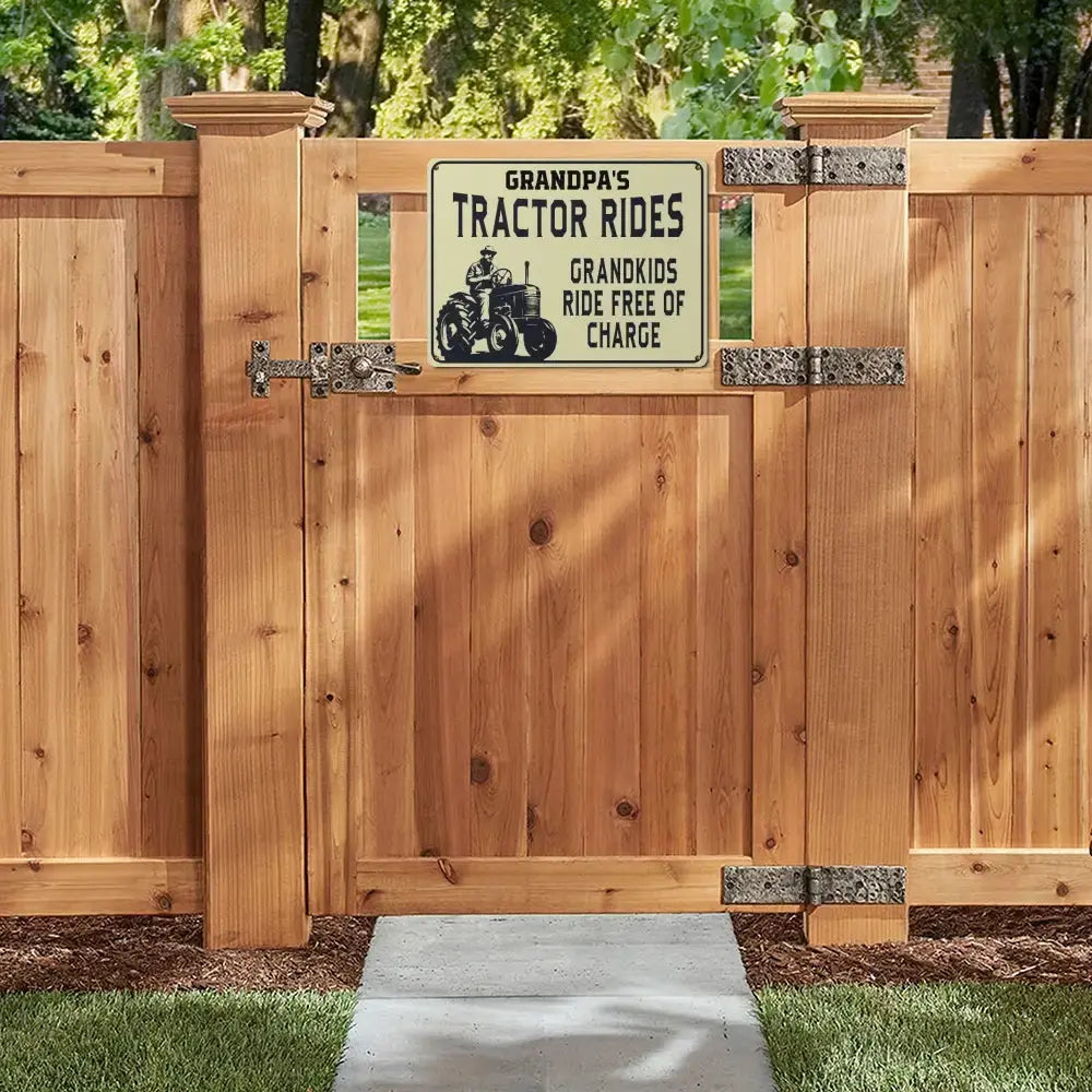 Personalized Farmer Grandpa Custom Metal Sign Duconspace