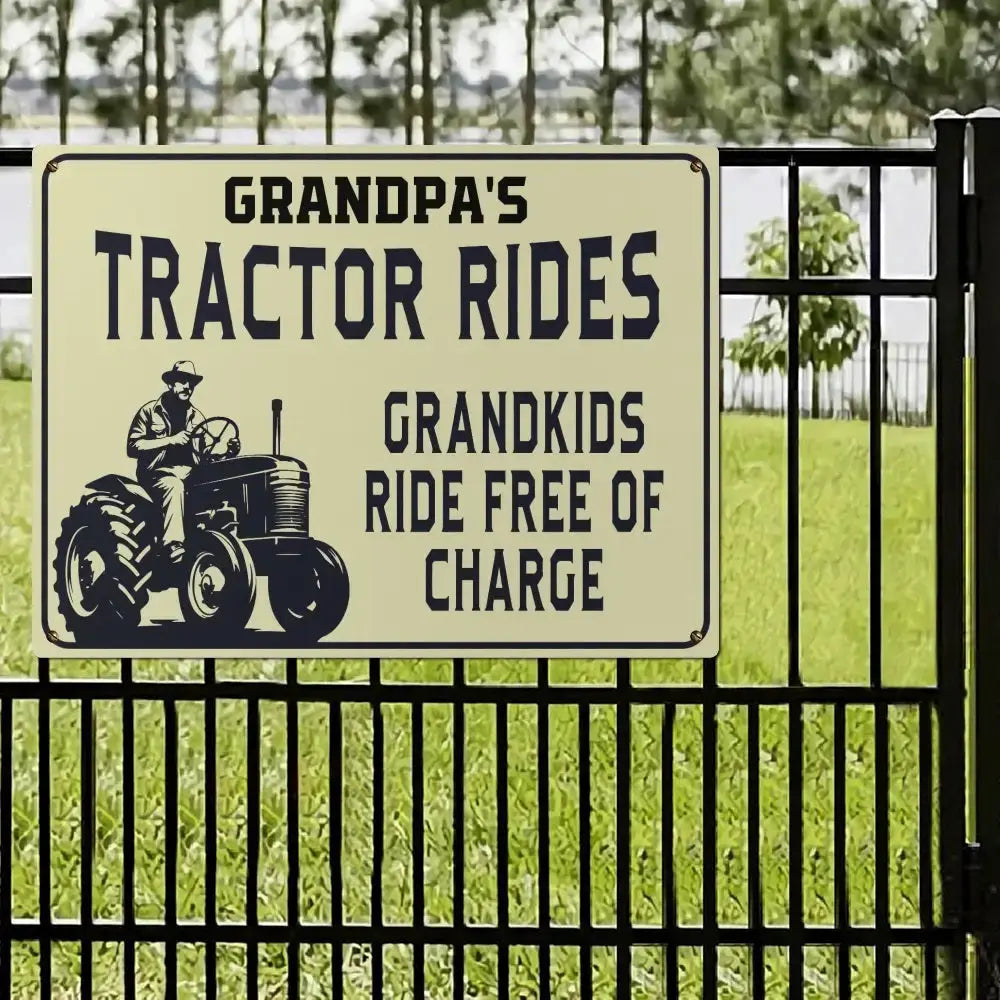 Personalized Farmer Grandpa Custom Metal Sign Duconspace