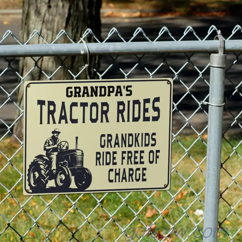Personalized Farmer Grandpa Custom Metal Sign Duconspace